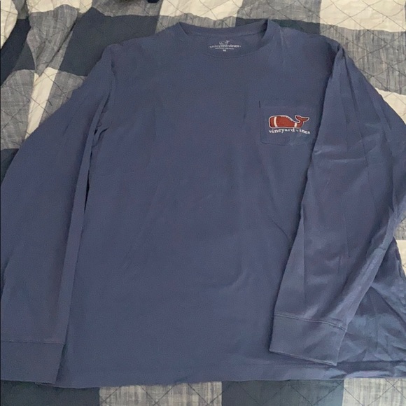 Vineyard Vines Blue Football T-Shirt - Picture 2 of 4